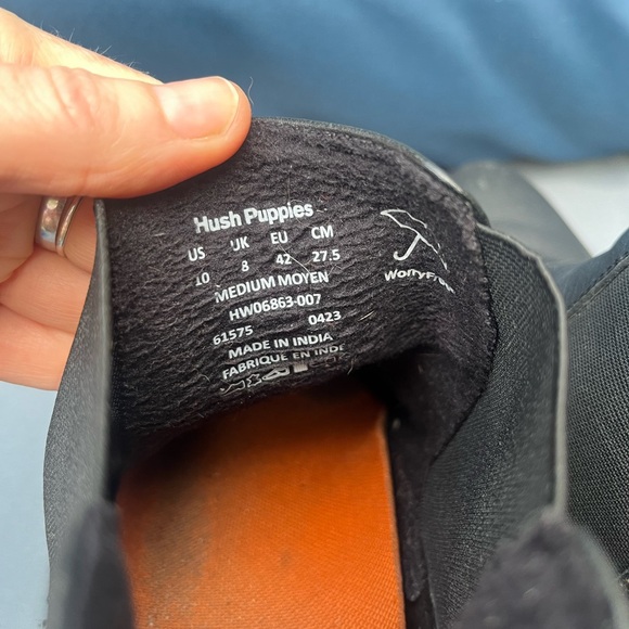 Hush Puppies Black Leather Waterproof Chelsea Boots - Picture 5 of 8